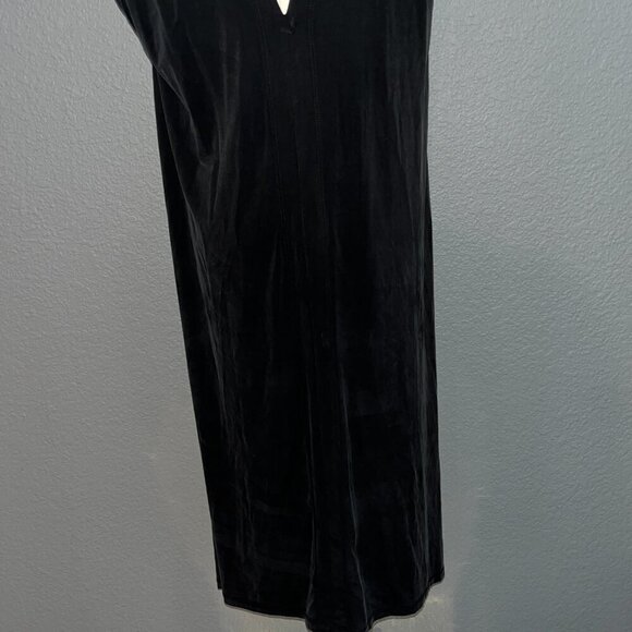 ANTHRO ANTHROPOLOGIE ERI + ALI Brielle Cupro V-Neck Black Boho Swing Dress - XS - Picture 9 of 12